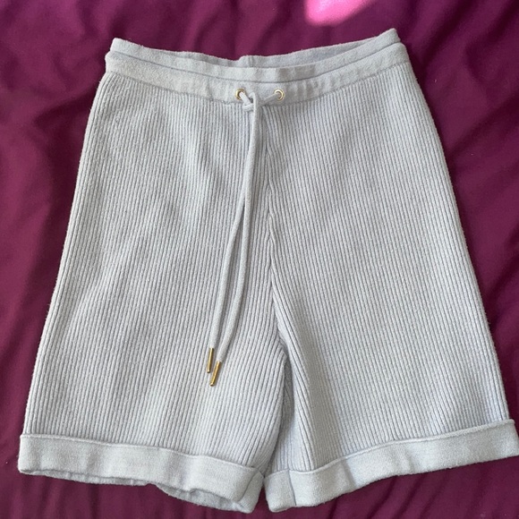 MESHKI Ribbed Drawstring Shorts - Picture 3 of 7